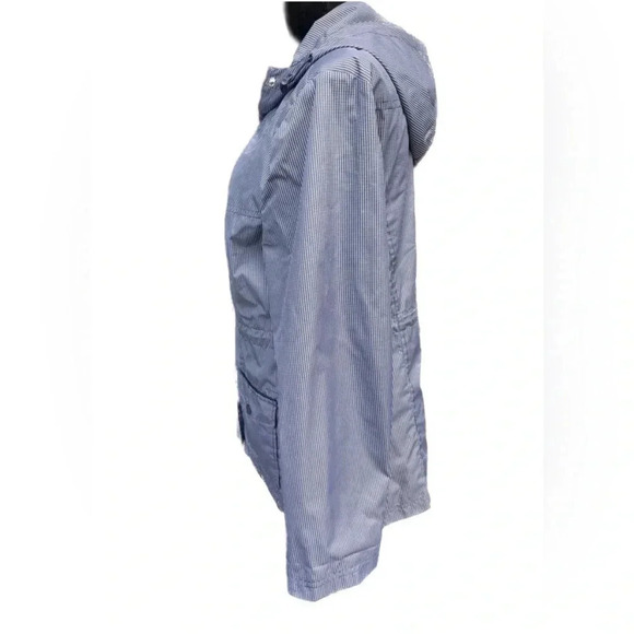 Breckinridge blue and white checkered hooded and lines jacket Small - Picture 4 of 7
